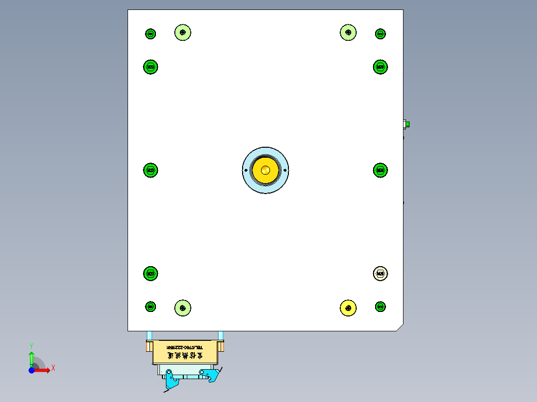 消毒器面盖（热流道）前视图