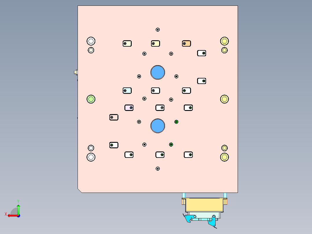 消毒器面盖（热流道）后视图