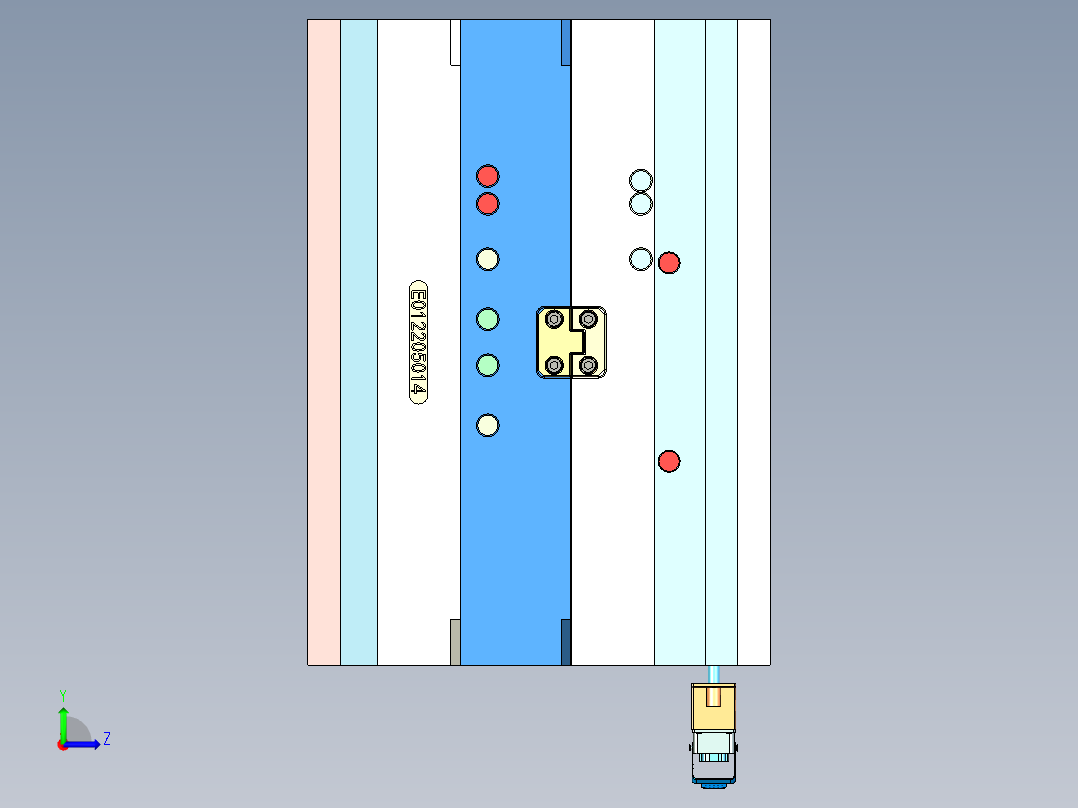 消毒器面盖（热流道）左视图