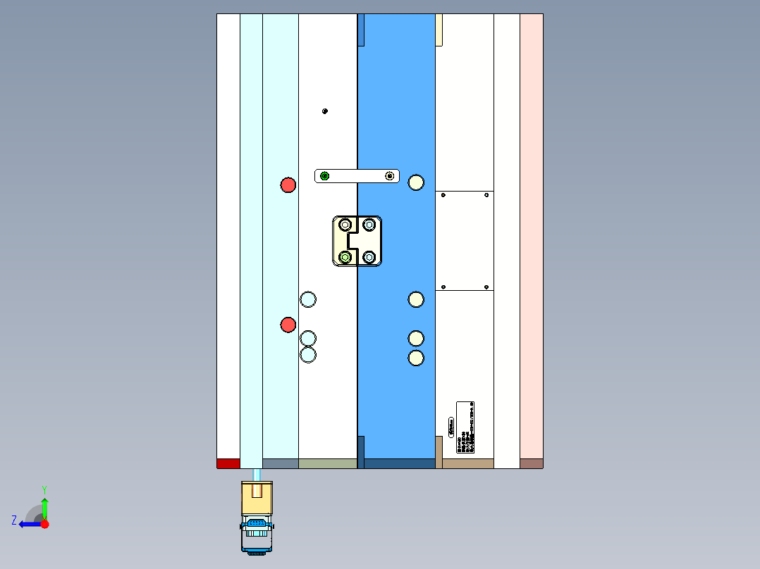 消毒器面盖（热流道）右视图