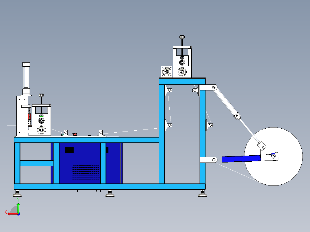 布料裁切机设计后视图