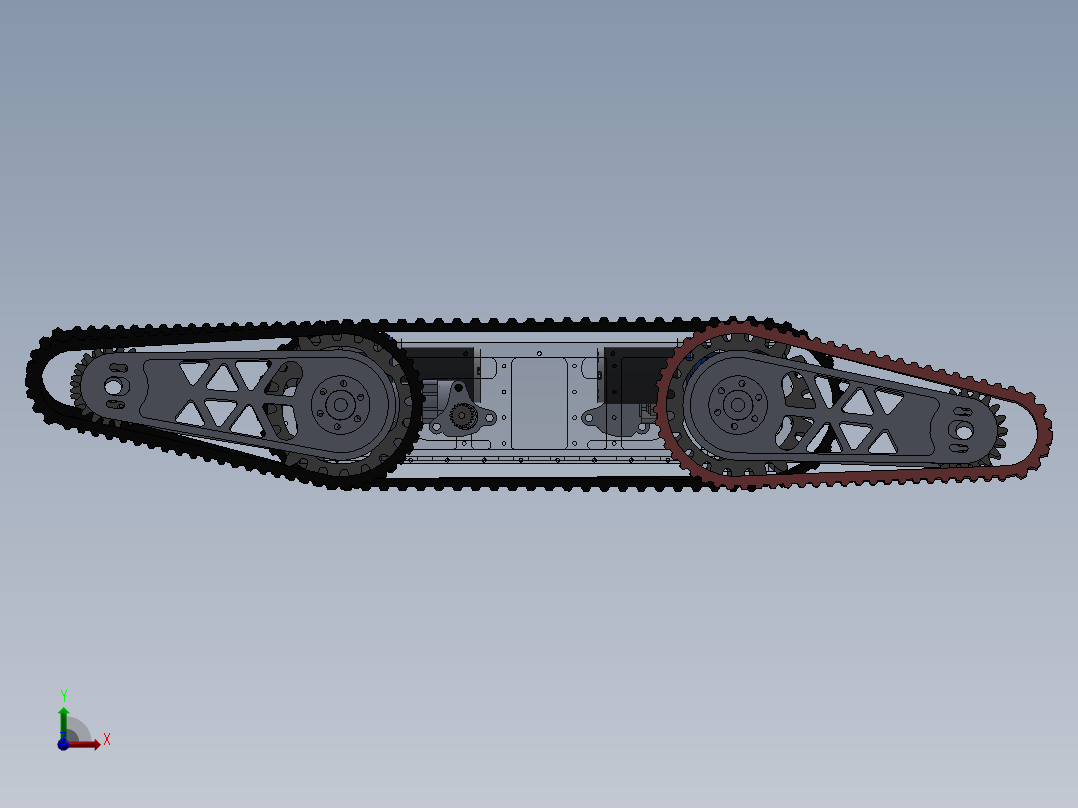 履带车救援机器人前视图