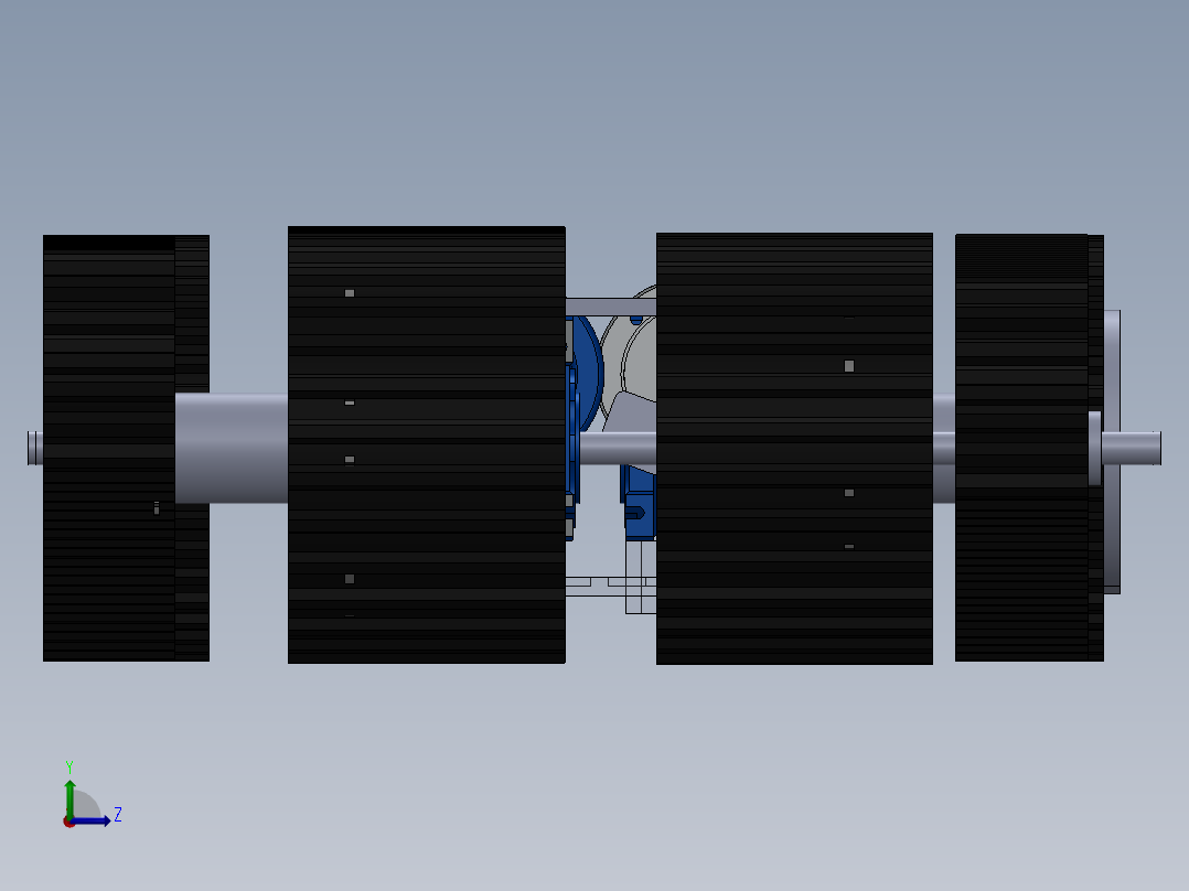 履带车救援机器人左视图