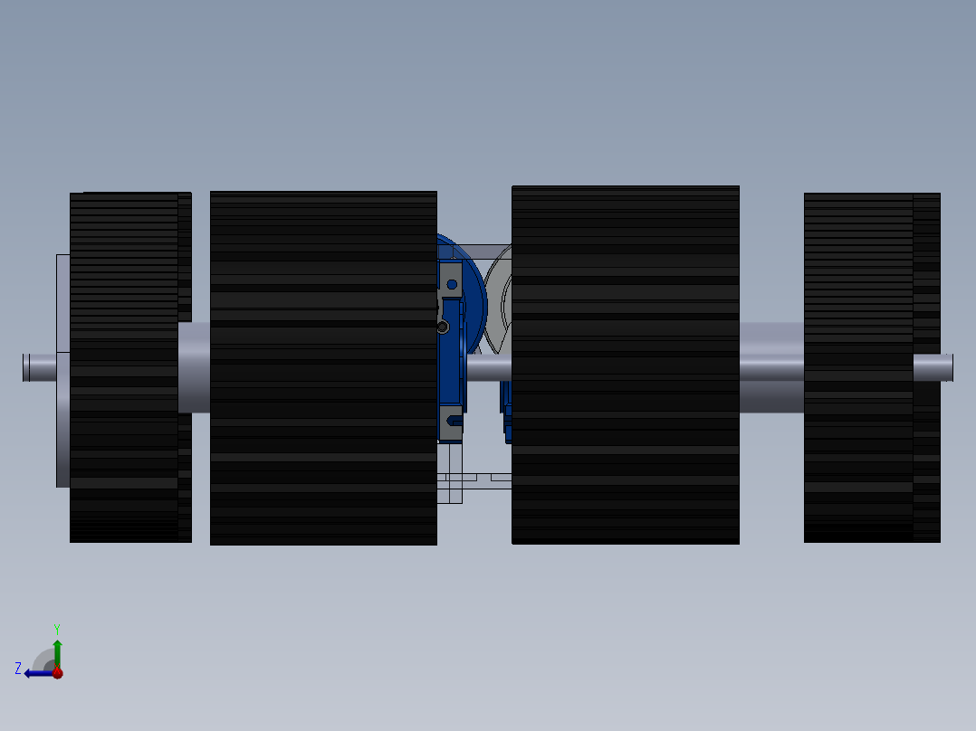 履带车救援机器人右视图