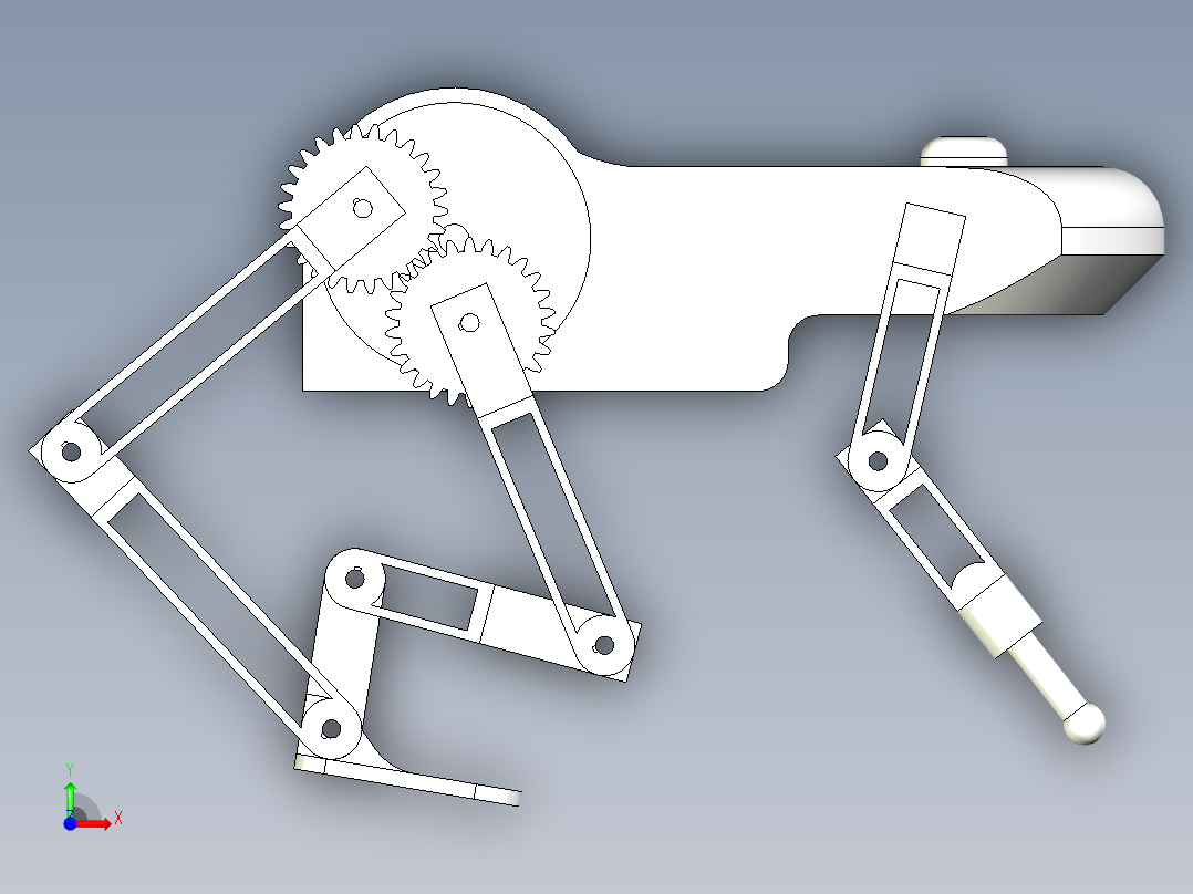 青蛙弹跳机器人前视图