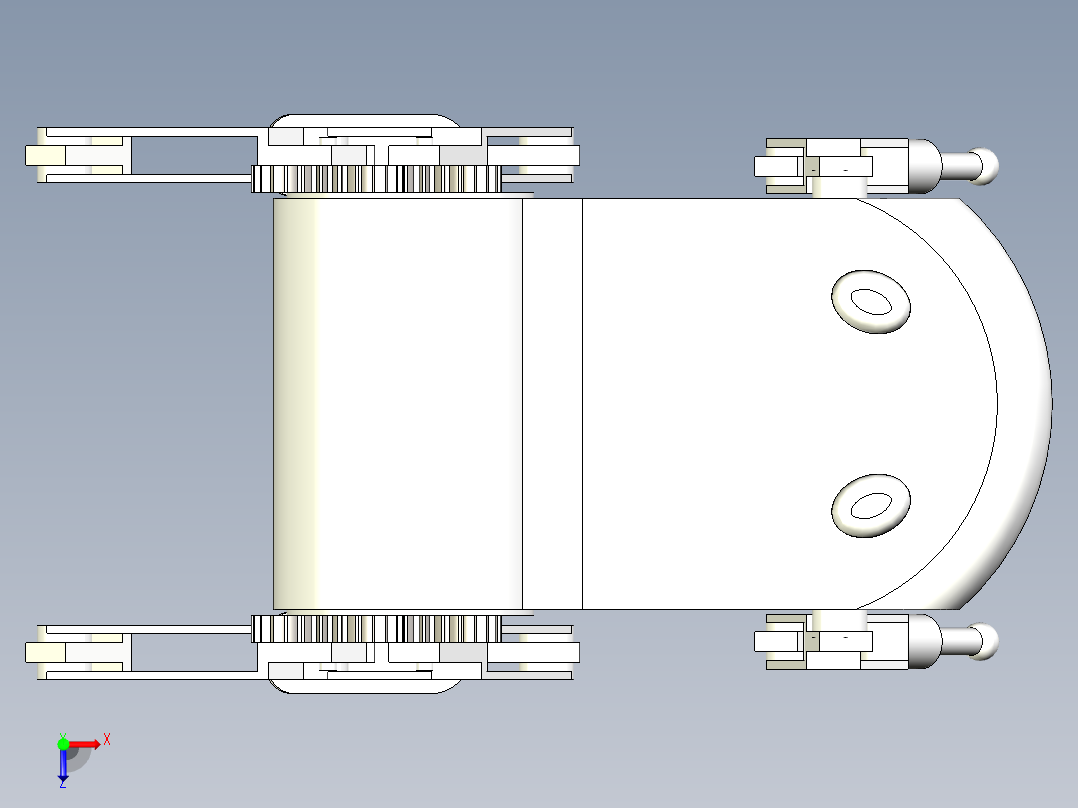 青蛙弹跳机器人俯视图