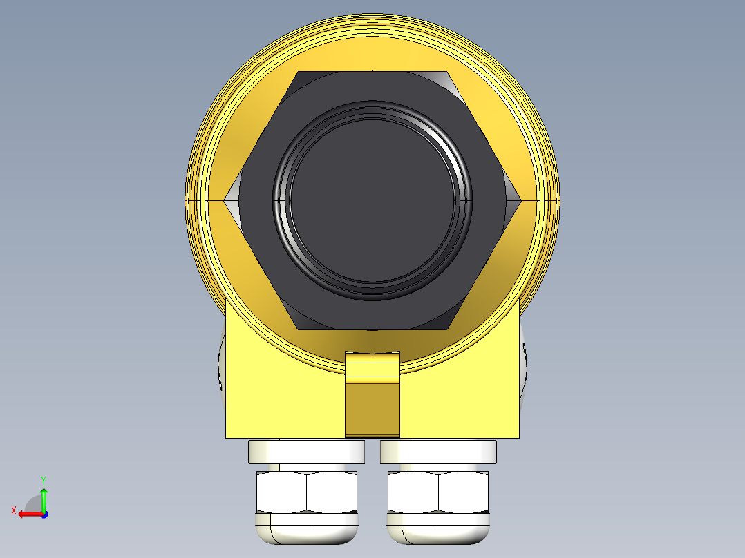 超声波设备TRANSMITTER-RANGE-4m-13.1ft-PP-BODY-4-20mA-2-WIRE-NPT-THREAD后视图
