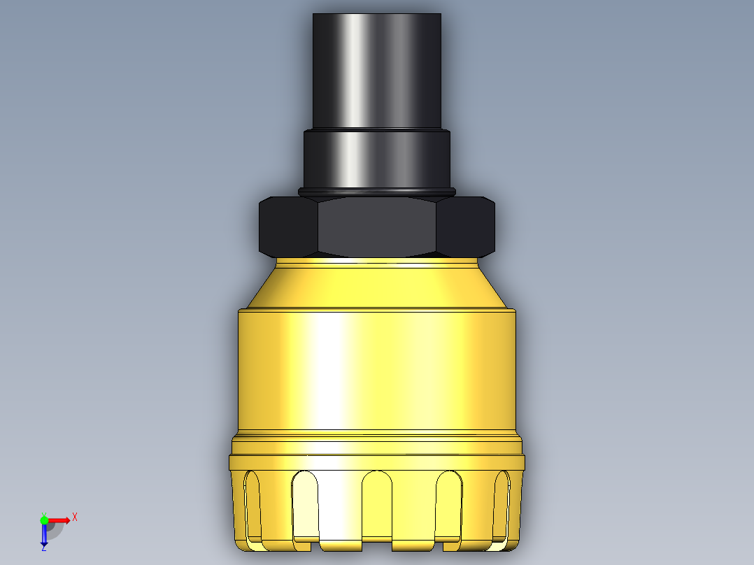 超声波设备TRANSMITTER-RANGE-4m-13.1ft-PP-BODY-4-20mA-2-WIRE-NPT-THREAD俯视图