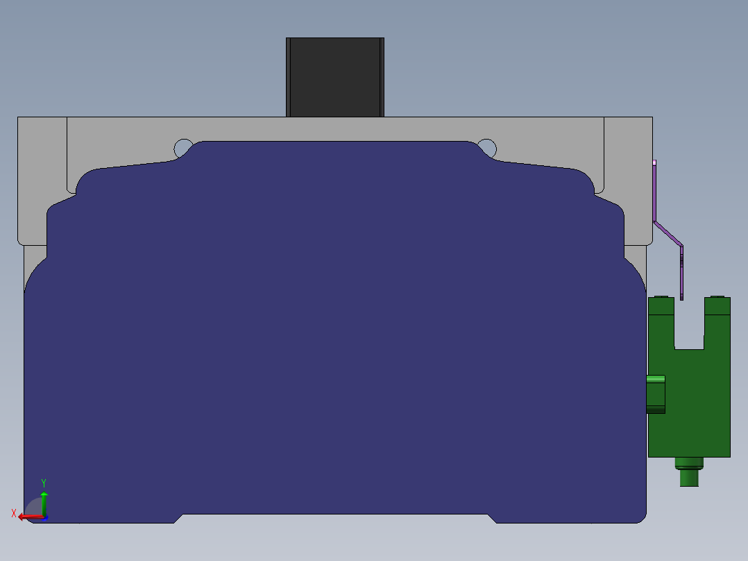 电动滑台模组SDM100直连模型后视图