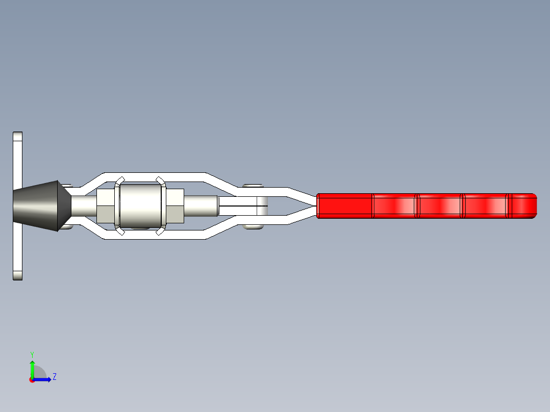 垂直式夾鉗SSP(N)-3D多系列多零件图纸模型左视图