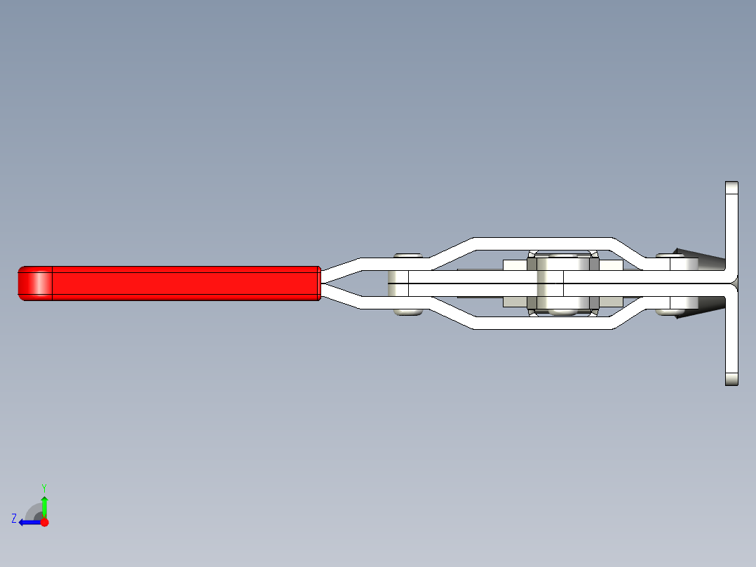 垂直式夾鉗SSP(N)-3D多系列多零件图纸模型右视图