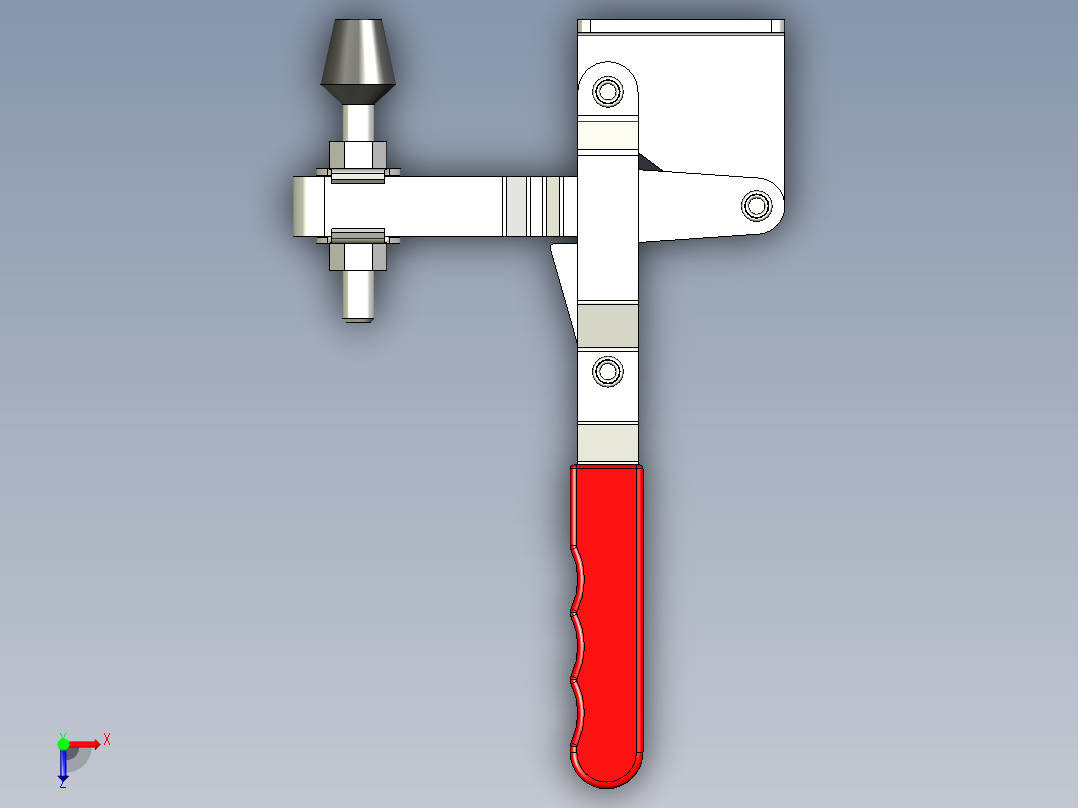 垂直式夾鉗SSP(N)-3D多系列多零件图纸模型俯视图