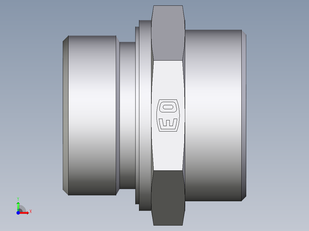 卡套式工业通用硬管接头EO_Male_Stud_connector_GE35LREDOMDCF前视图