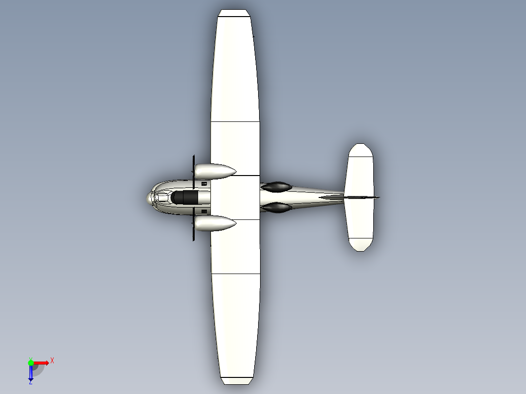 联合PBY-5A卡特琳娜飞行船和两栖飞机俯视图