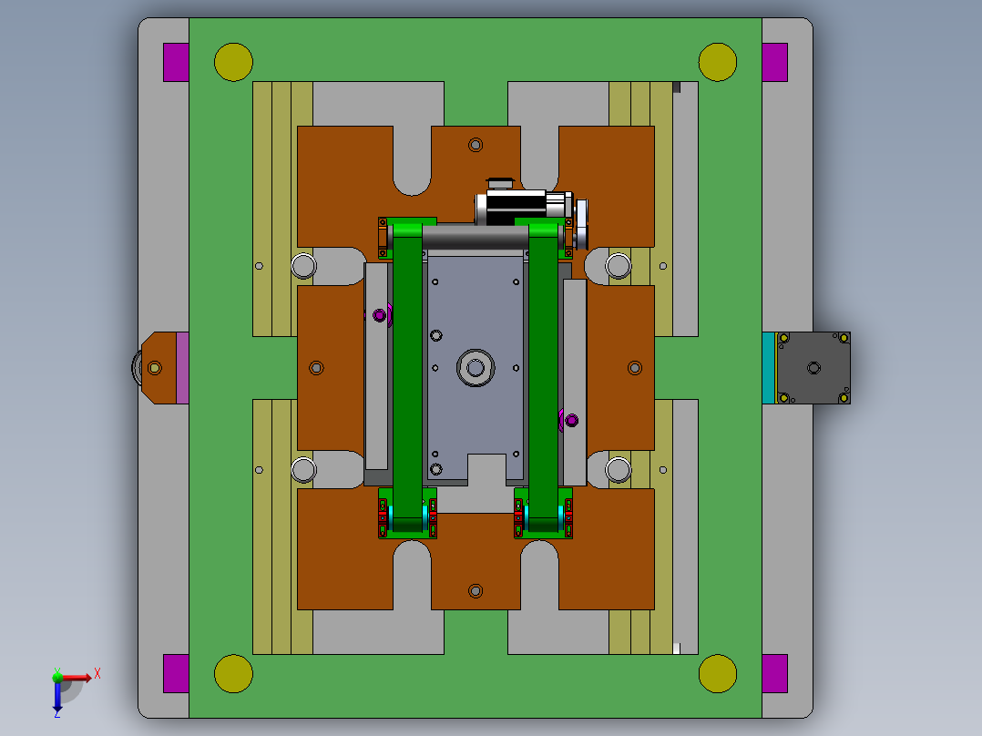 板材定位送料机sw18俯视图