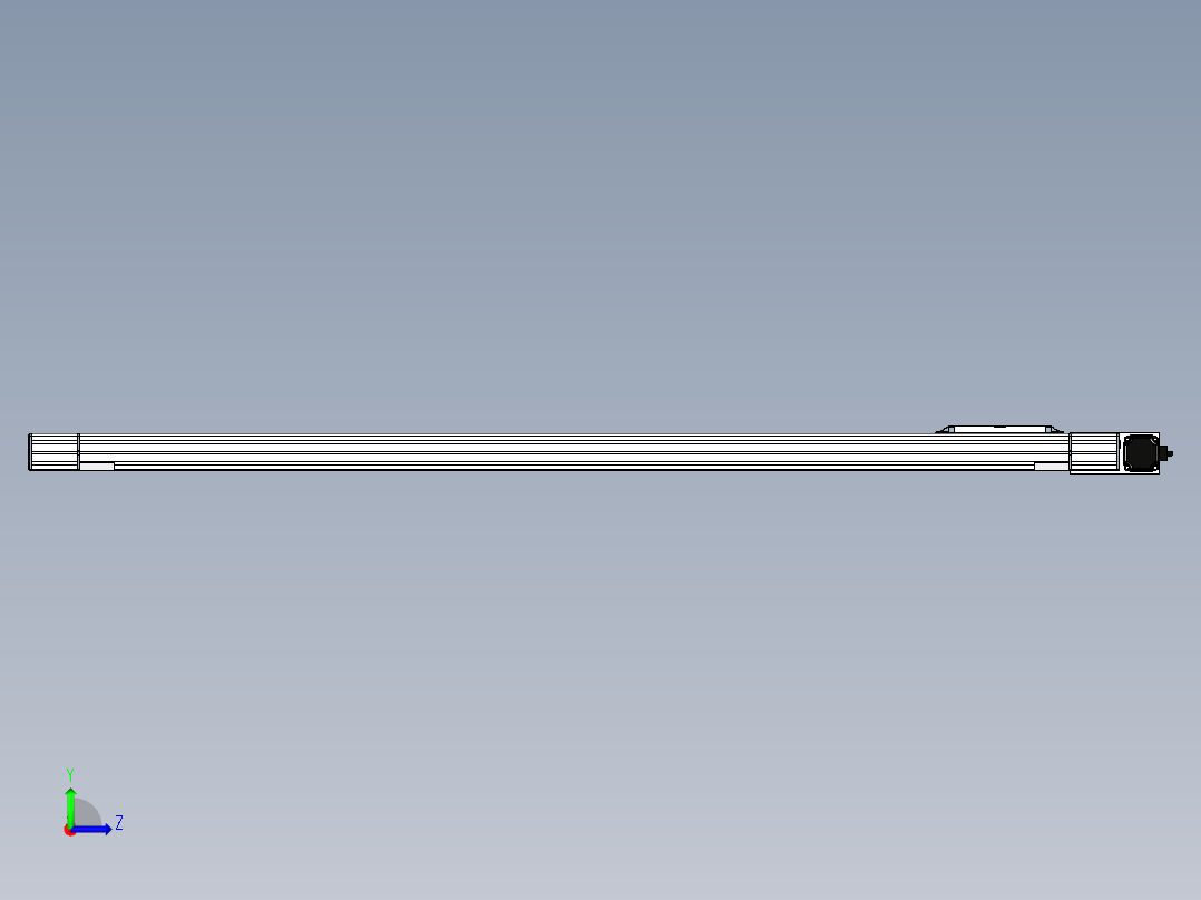 Toyo东佑达直线模组-M65-S-1500-R-M40-C4左视图