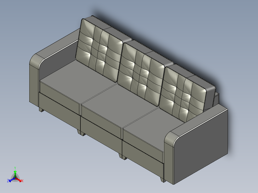 沙发 (97)正等轴测图