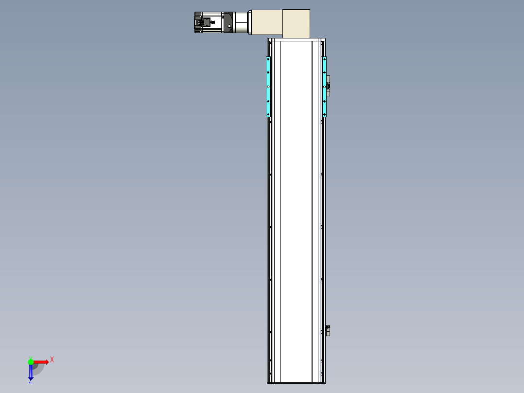 同步带滑台-半封闭B22-L100-C-S900-L-P75-D3-N5俯视图