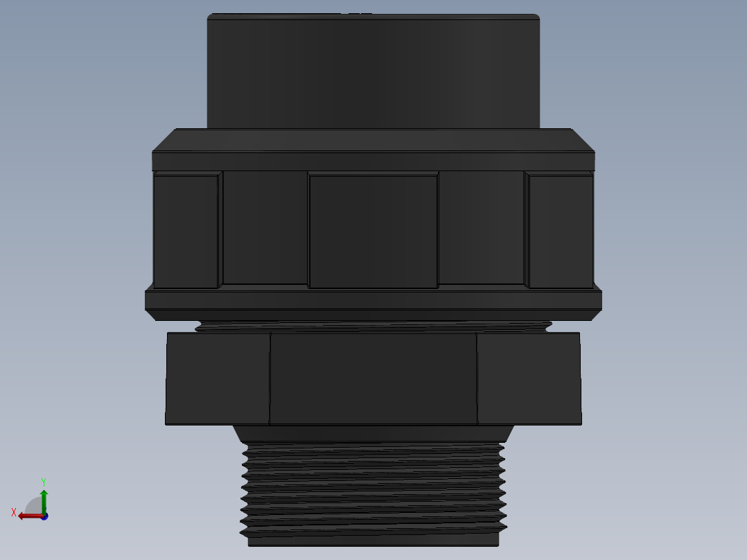 PVC接头50mm后视图