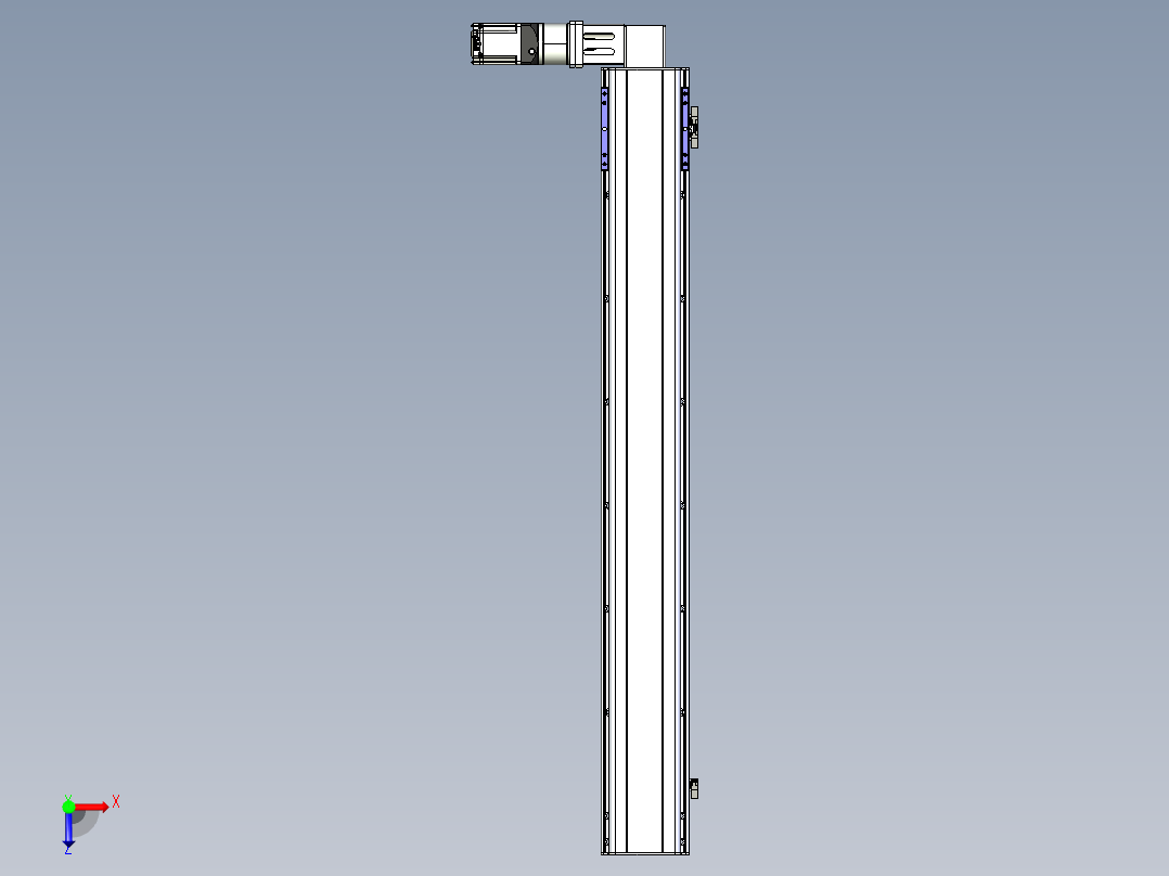 同步带滑台-半封闭B17-L100-S1250-L-P75-D3-N3俯视图