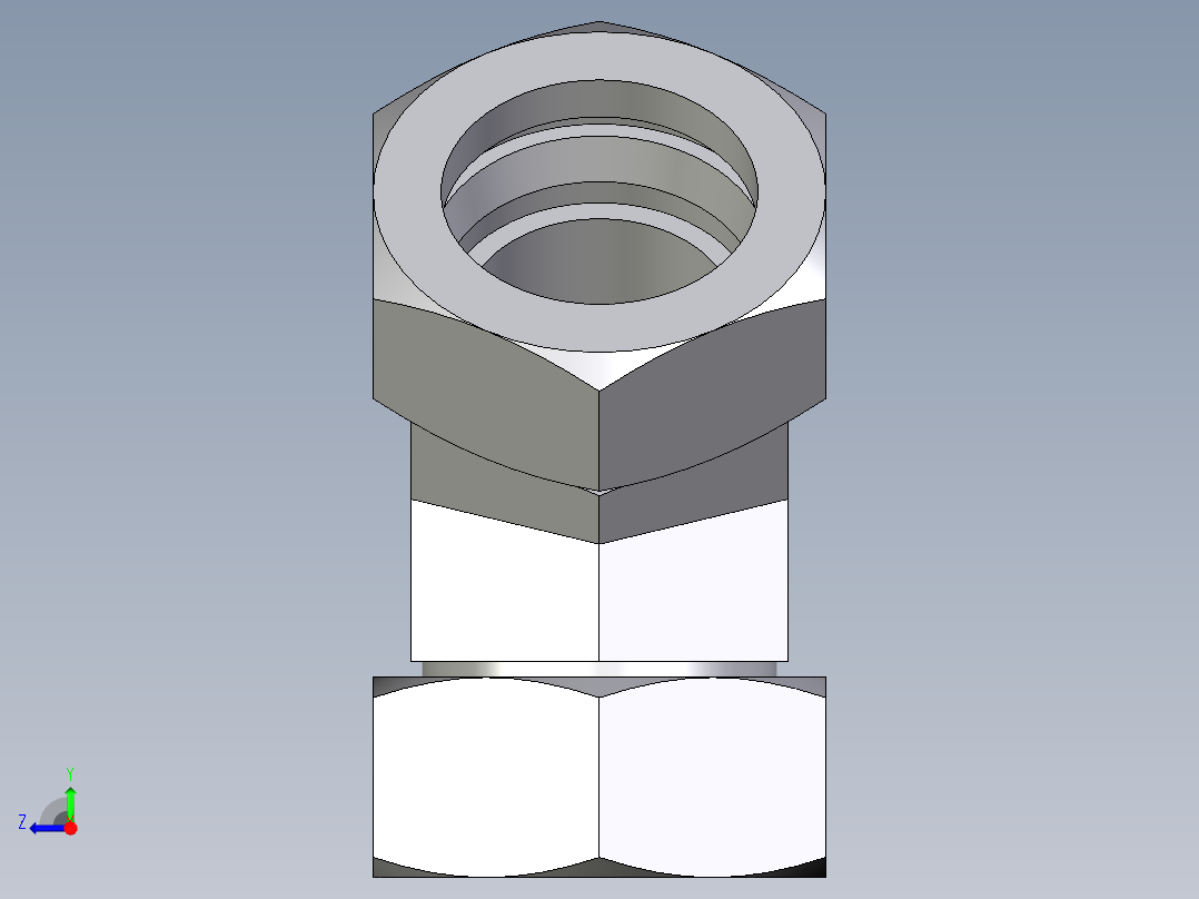 卡套式工业通用硬管接头EO_Swivel_nut_45_deg_elbow_EV42ZL71右视图