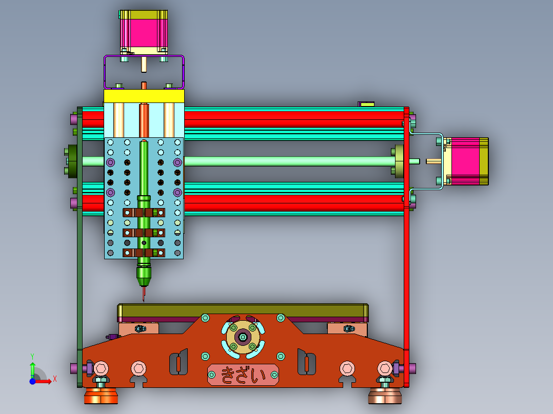 小型玉石数控雕刻机前视图