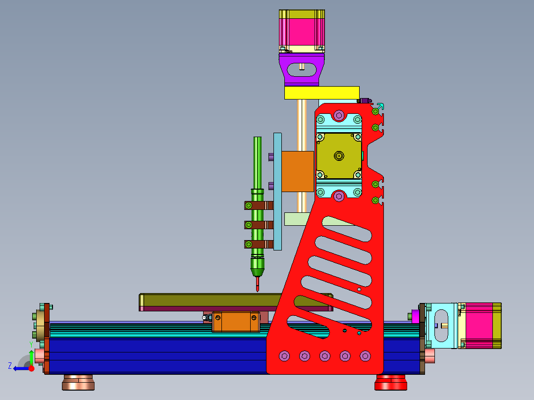 小型玉石数控雕刻机右视图