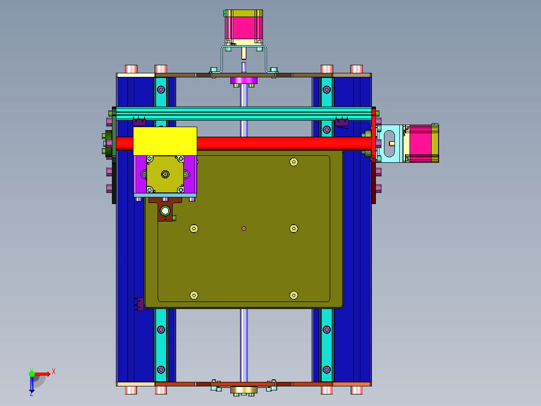 小型玉石数控雕刻机俯视图