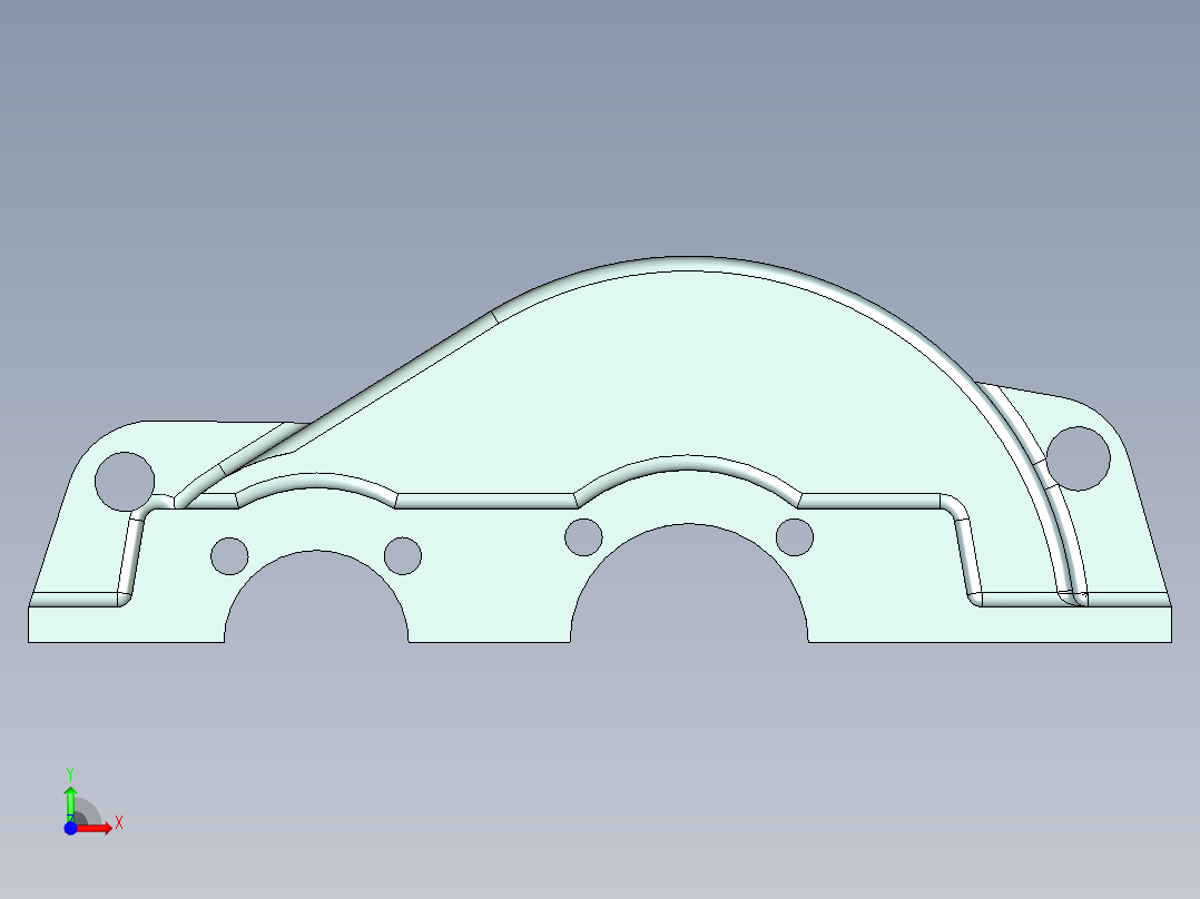P019-一级直齿减速器cad图及三维UG加运动仿真前视图