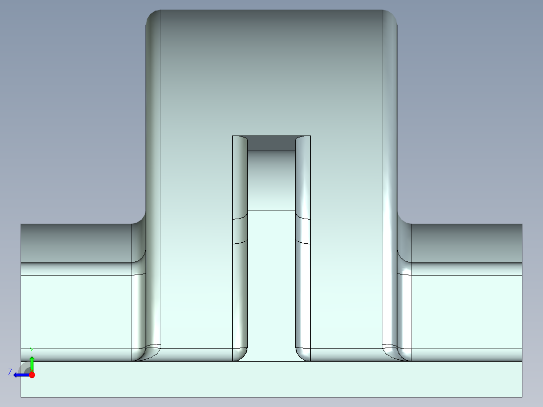 P019-一级直齿减速器cad图及三维UG加运动仿真右视图