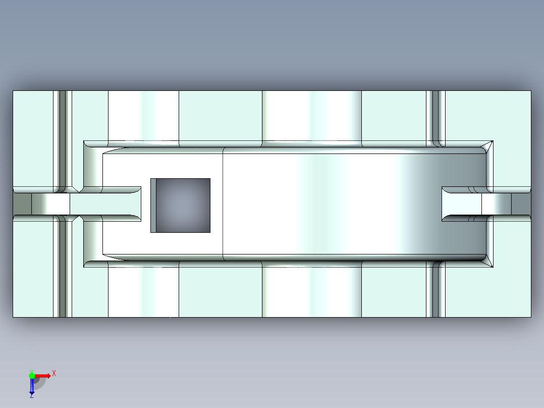 P019-一级直齿减速器cad图及三维UG加运动仿真俯视图