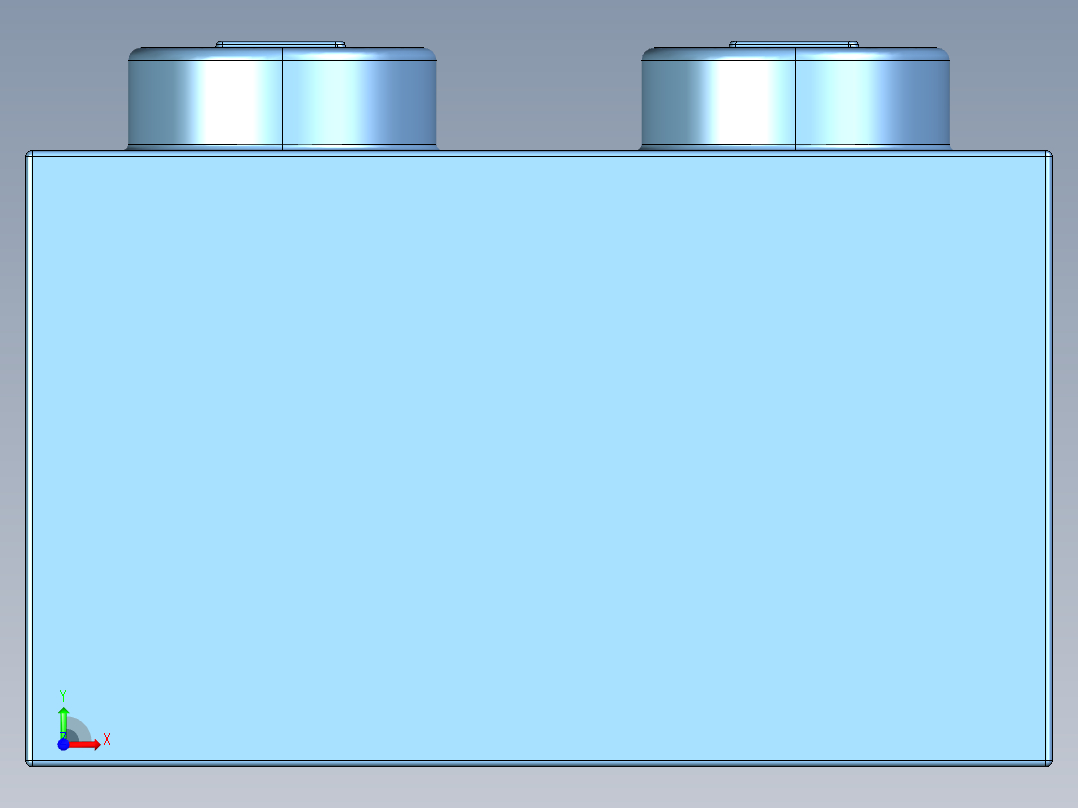 乐高套装 4421基本积木-4179833 - 3004 Medium Blue Brick 1 x 2.STEP前视图