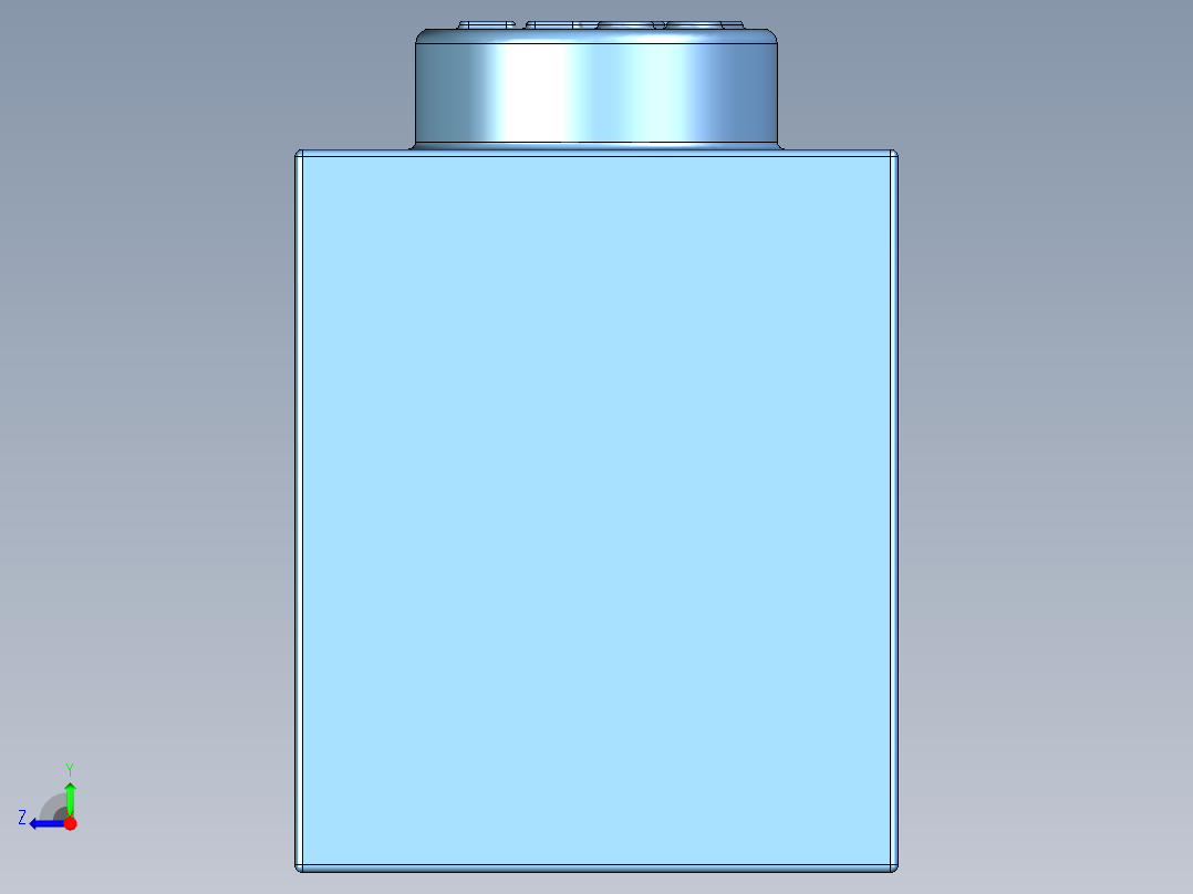 乐高套装 4421基本积木-4179833 - 3004 Medium Blue Brick 1 x 2.STEP右视图