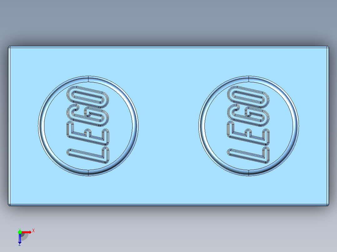 乐高套装 4421基本积木-4179833 - 3004 Medium Blue Brick 1 x 2.STEP俯视图