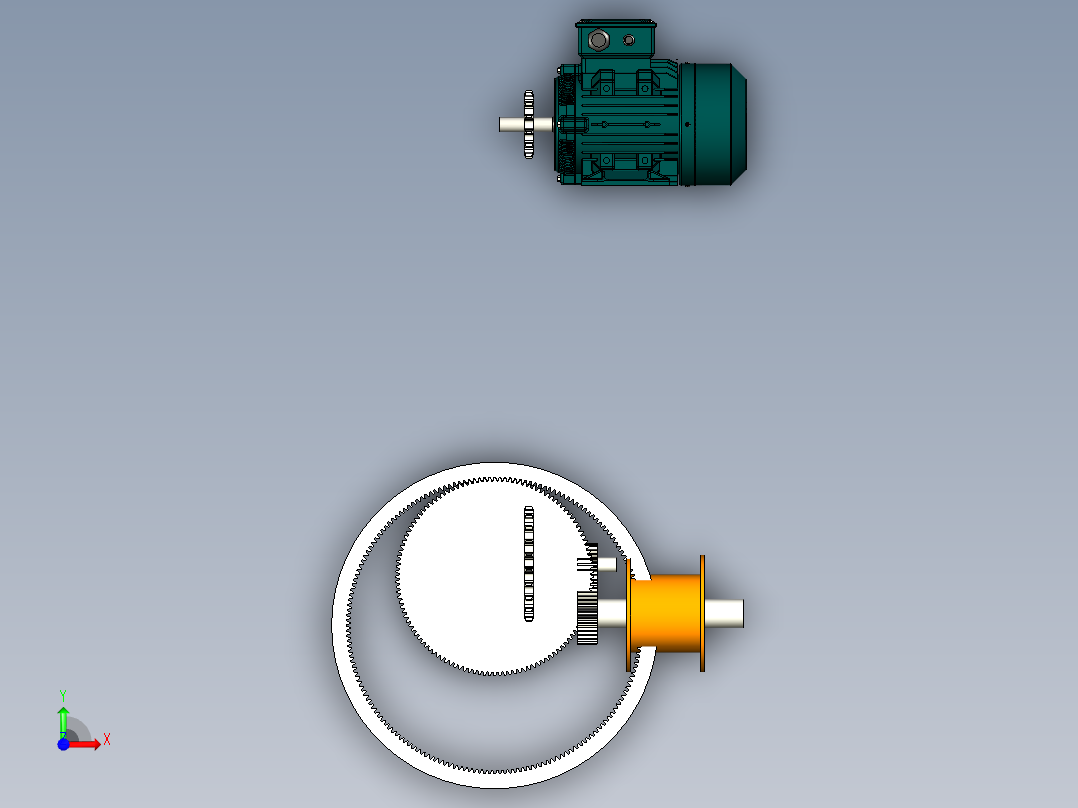 绞车 卷扬机 (9)前视图
