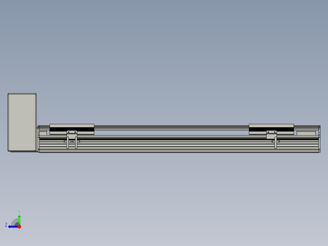 直线模组LHB17-L40-S650-RU设计图纸右视图
