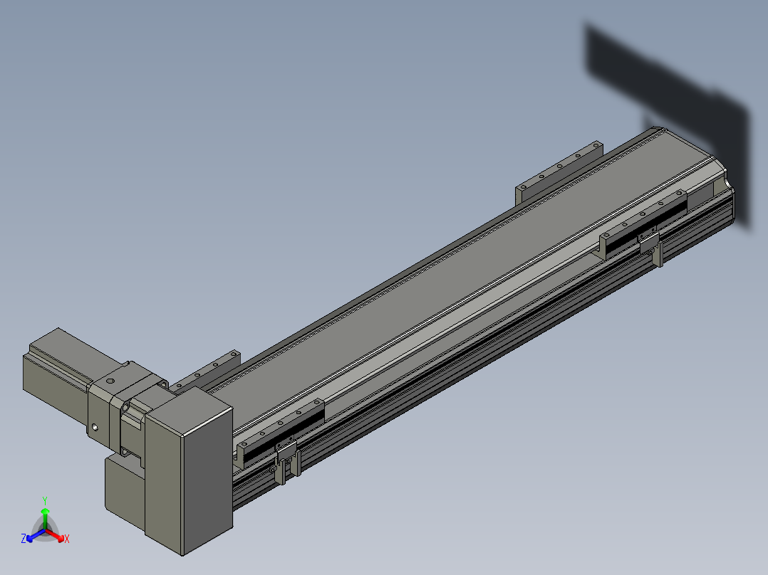 直线模组LHB17-L40-S650-RU设计图纸正等轴测图