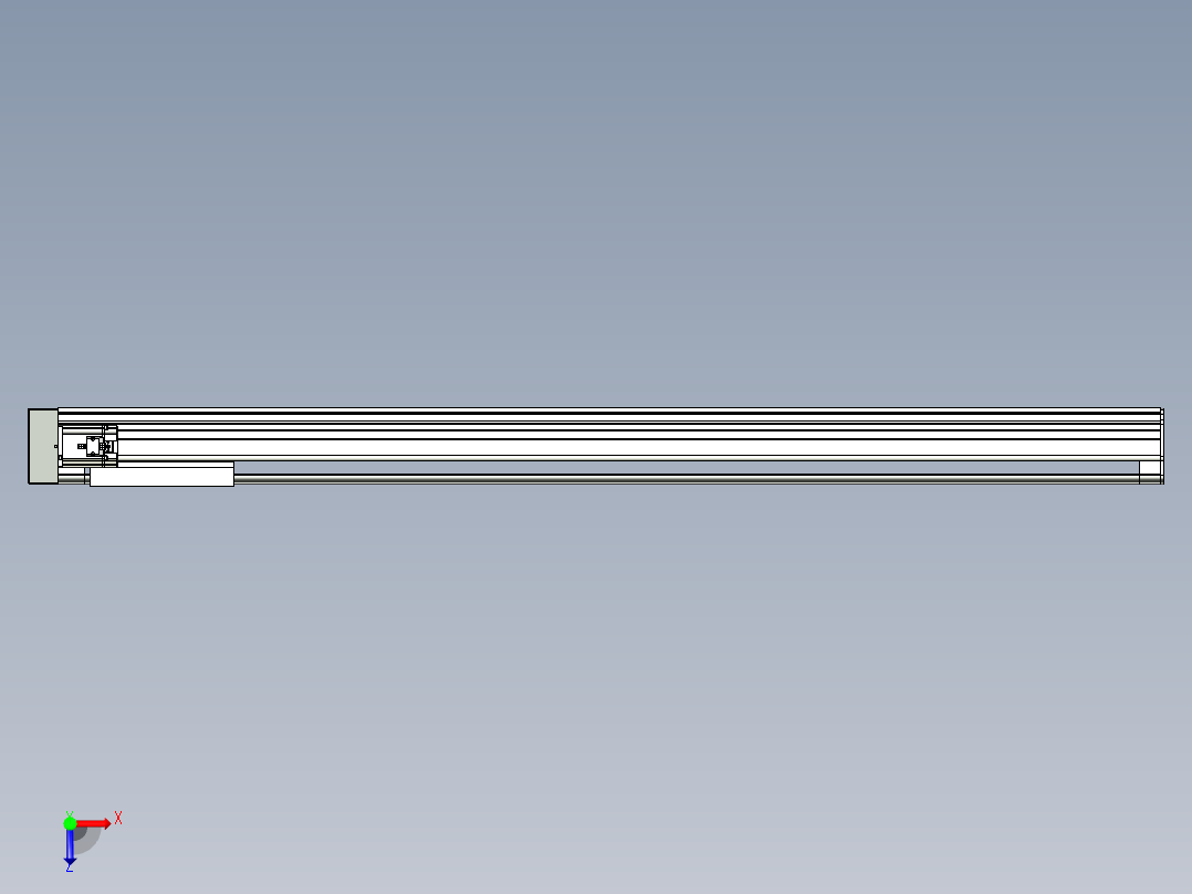 VF丝杆传动-一般环境VF27-Lxx-C-S1700-BR-ZP75-D3俯视图