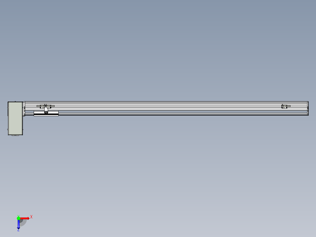 同步带滑台-半封闭B10H-L45-S1050-RU-P40-D3俯视图