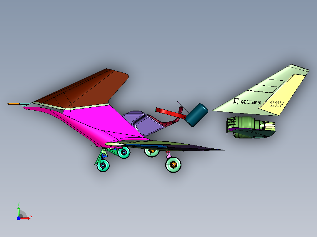 混合动力飞行摩托前视图