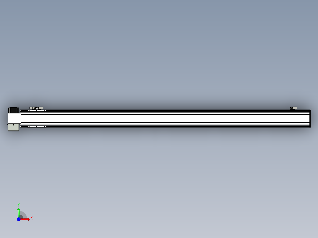 同步带滑台-半封闭B10H-L45-S1500-LD-P40-D3前视图