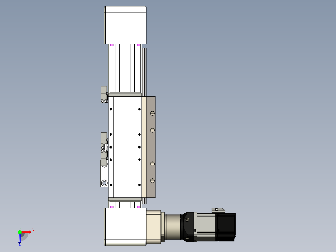 同步带滑台-欧规B8H-L176-S100-L-ZP40-D3-N5俯视图