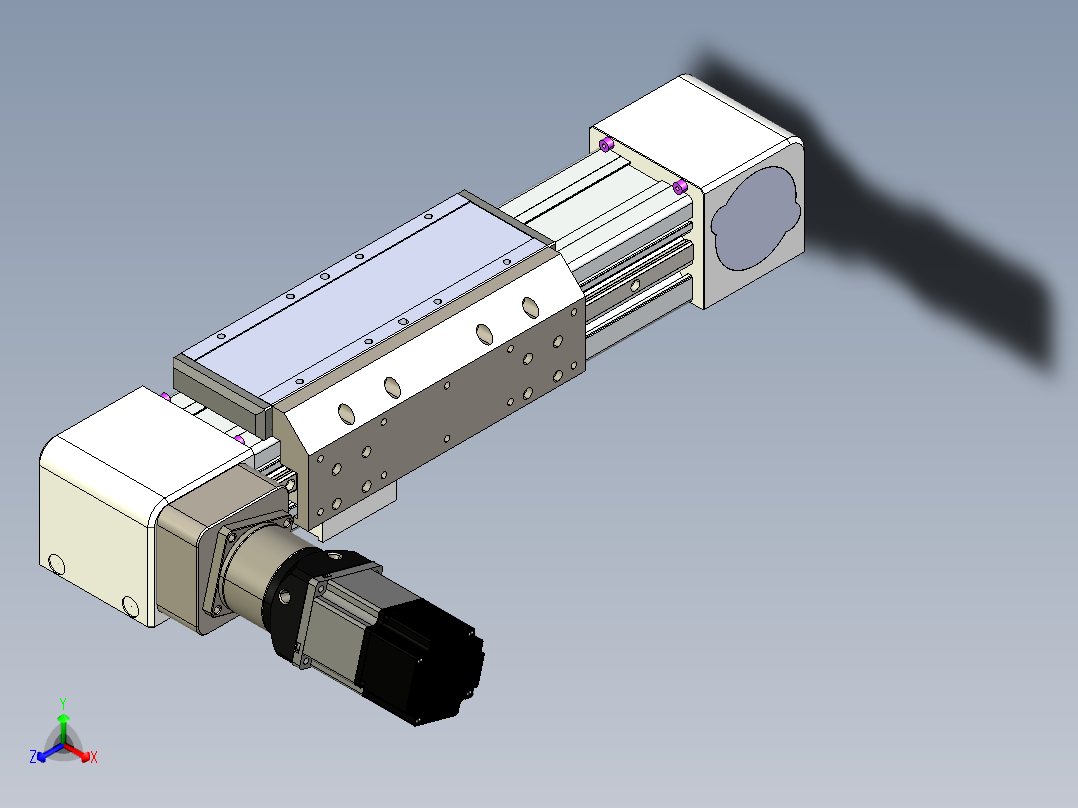 同步带滑台-欧规B8H-L176-S100-L-ZP40-D3-N5正等轴测图