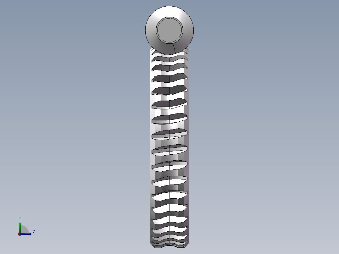 蜗轮蜗杆模型左视图