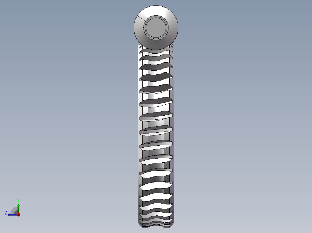 蜗轮蜗杆模型右视图