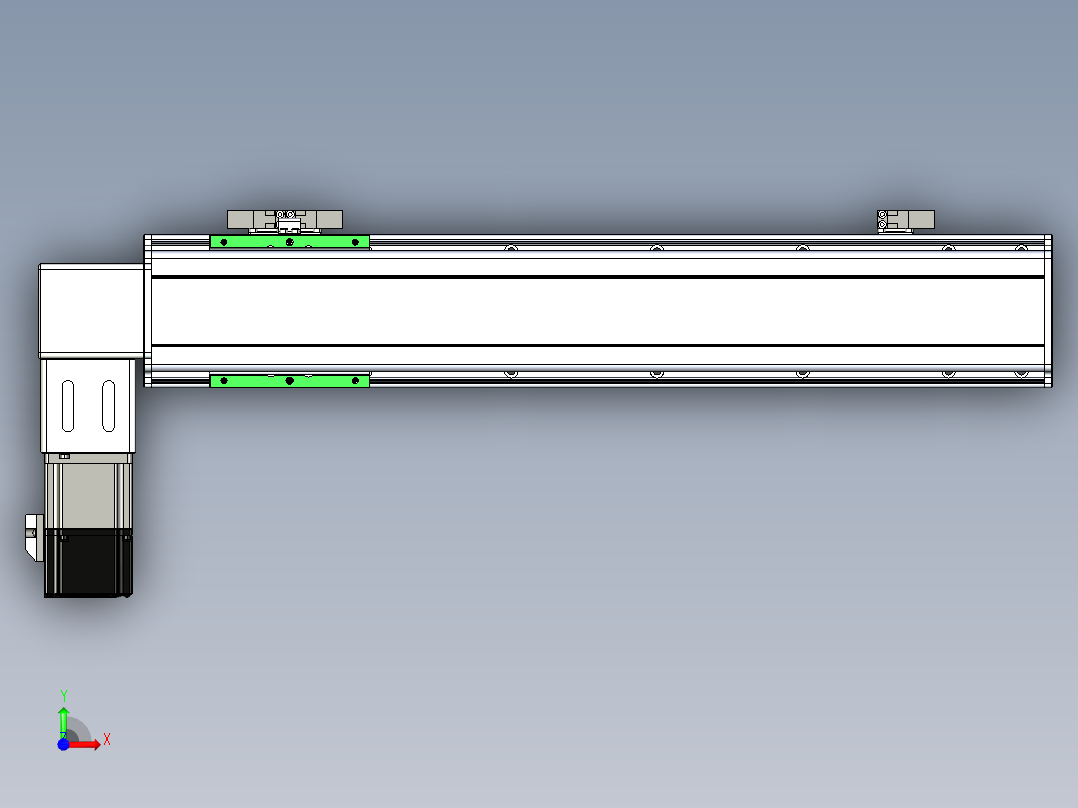同步带滑台-半封闭B10-L90-S400-L-P40-D3前视图