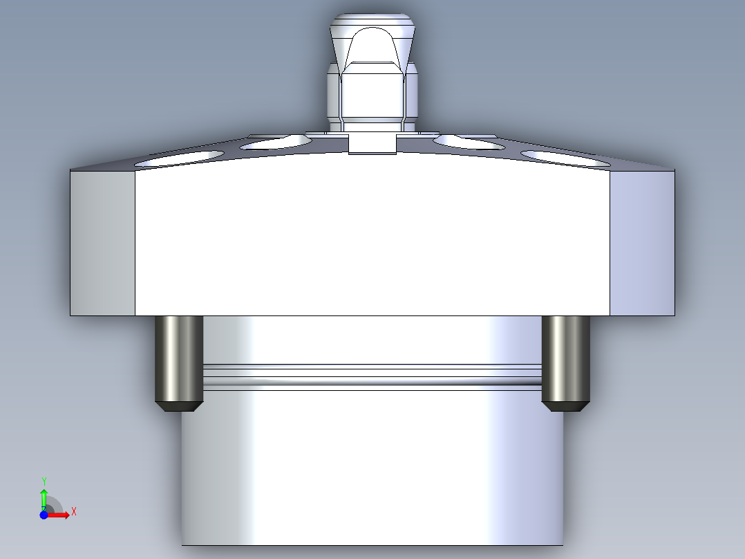 KOSMEKSFH1080-G多系列多零件图纸模型前视图