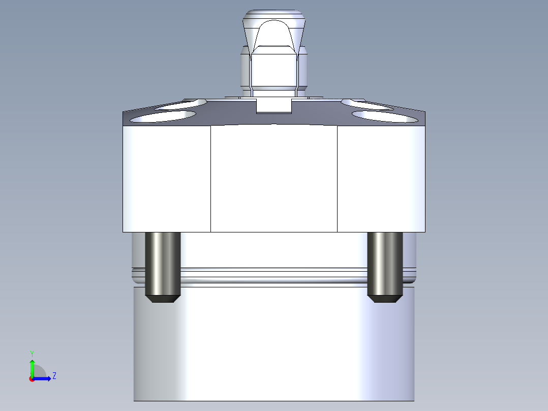 KOSMEKSFH1080-G多系列多零件图纸模型左视图