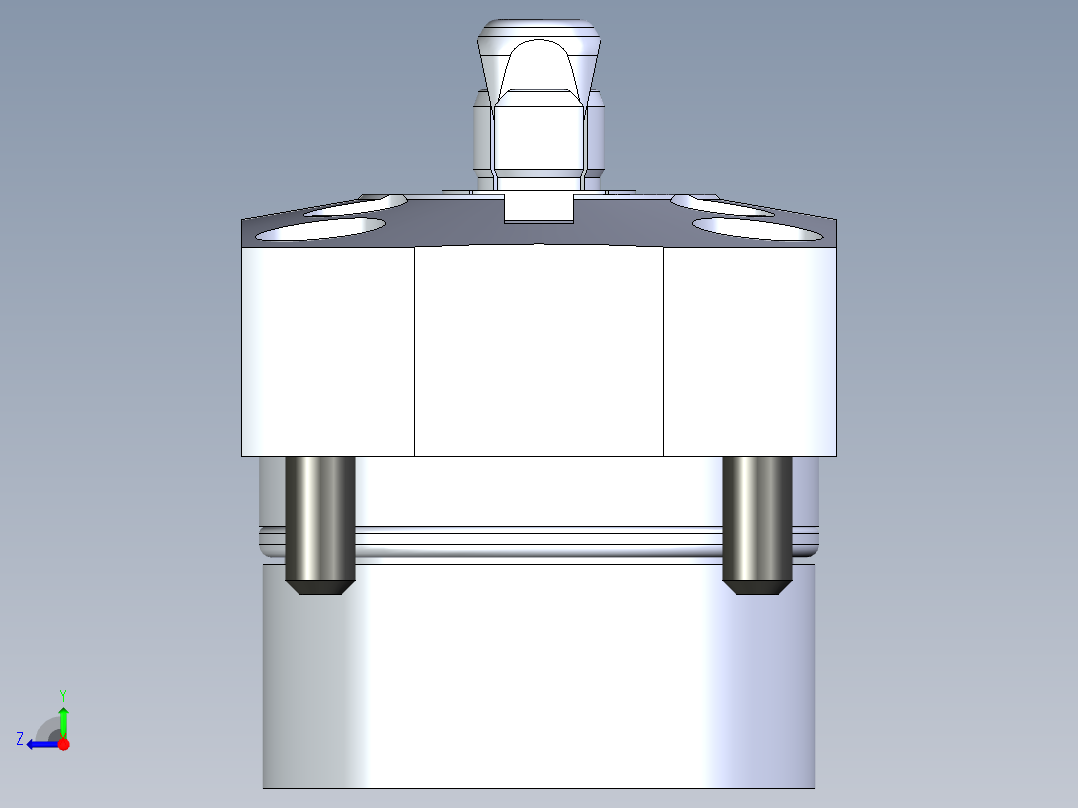 KOSMEKSFH1080-G多系列多零件图纸模型右视图