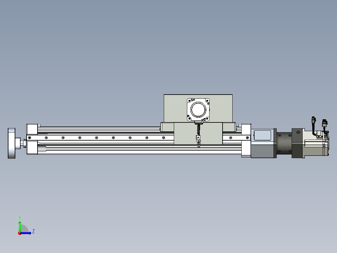 威洛博直线电机模组EB8ZR-L200-S420-RZP75B5K-ZP755K-MS3左视图